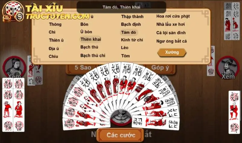 chọn quân bài