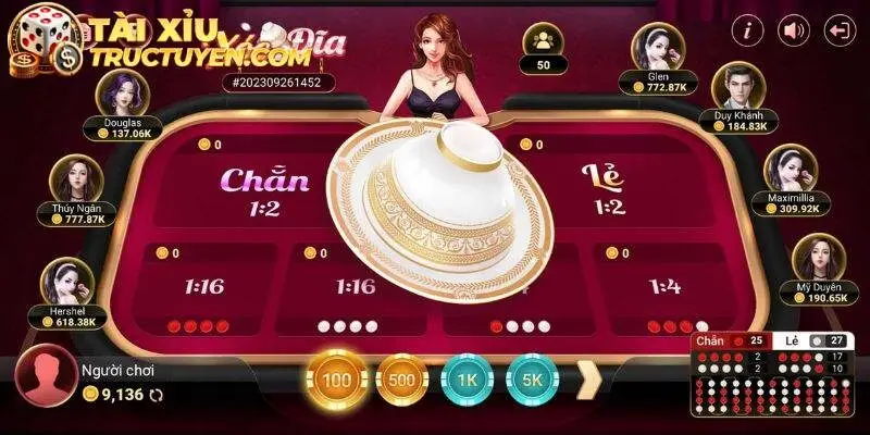 xóc đĩa theo tổng tiền cược